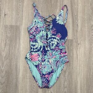 Lilly Pulitzer Floral One-Piece Swimsuit - size 4